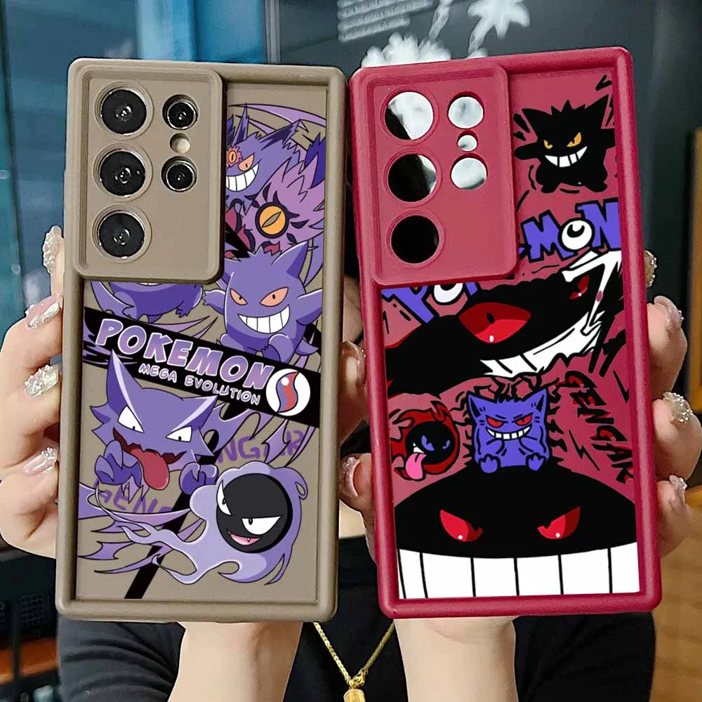 أنيمي Gengarss جديد لسامسونج غالاكسي S25 S24 S23 S22 S21 S20 زائد الترا FE لايت العين سلم جراب هاتف Funda غطاء قذيفة كابا