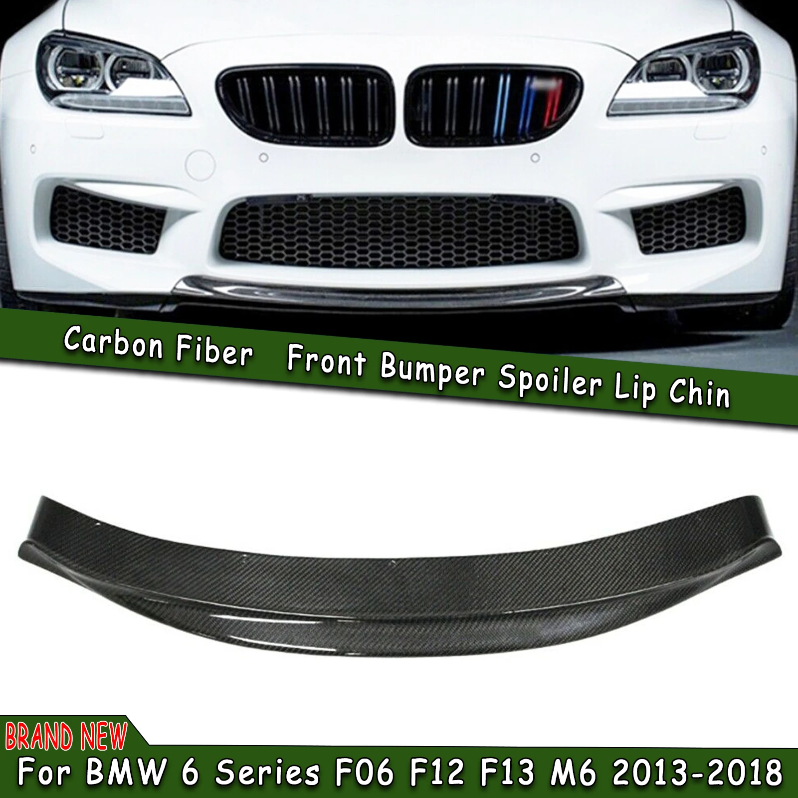 

Carbon Fiber Car Front Bumper Spoiler Lip Lower Blade Guard Lip Splitter For BMW F12 F13 F06 M6 Coupe Gran Coupe 2013-2018