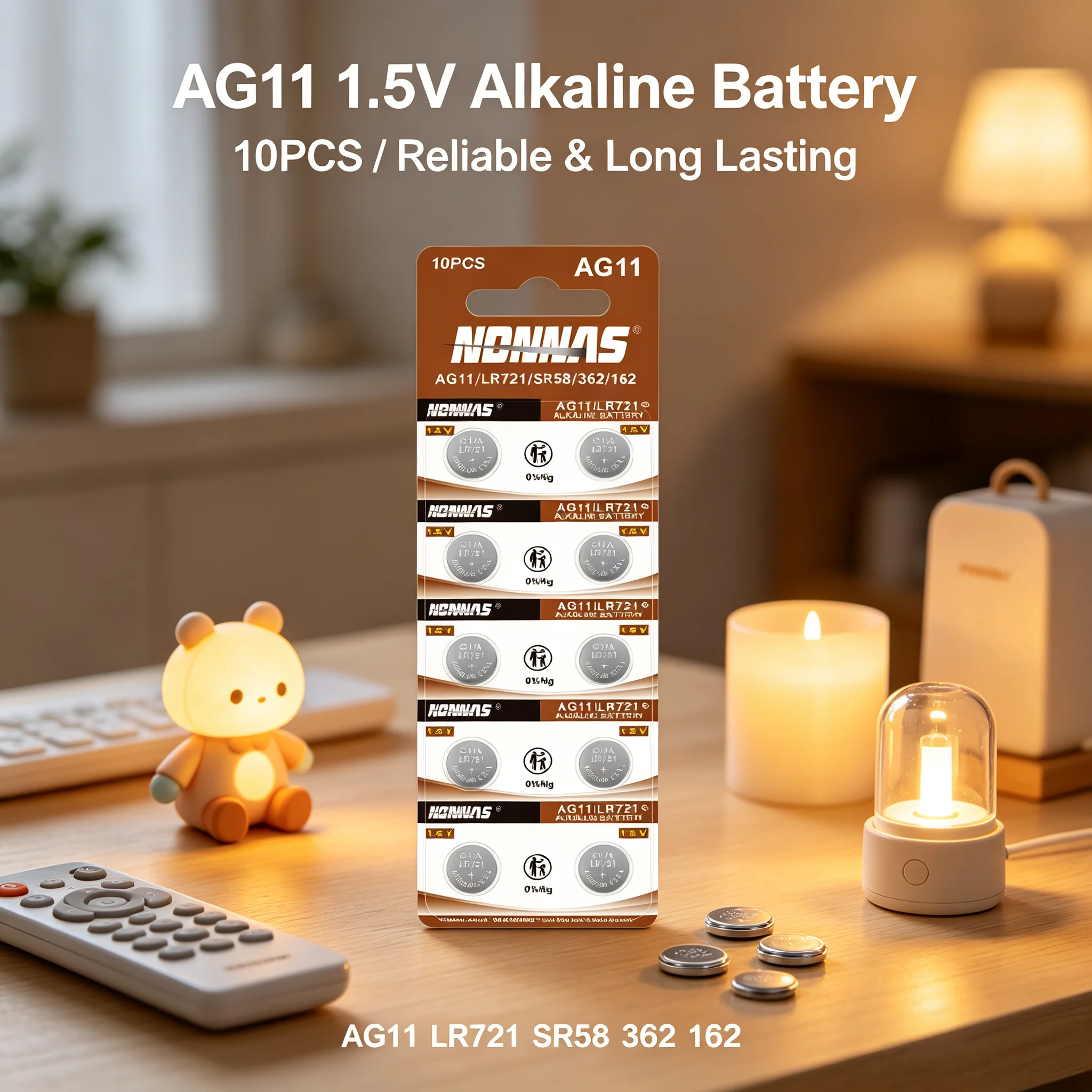 AG11 362 361 SR721SW 162 1.55V Button Coin Cell Watch Battery 0%Hg Mercury Free for Watch Toys Remote with gift High Capacity