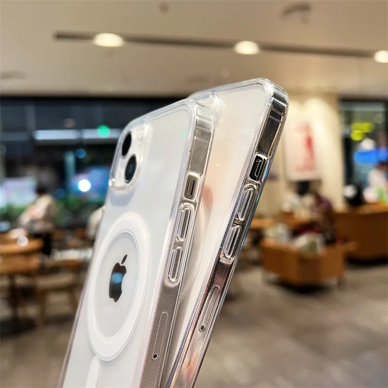Phone Clear Case for Magsafe Mag Safe iPhone 15 Pro Max 14 Plus 13 Mini 12 11 X XS XR SE 2022 2020 15Pro 14Pro Cover Accessories