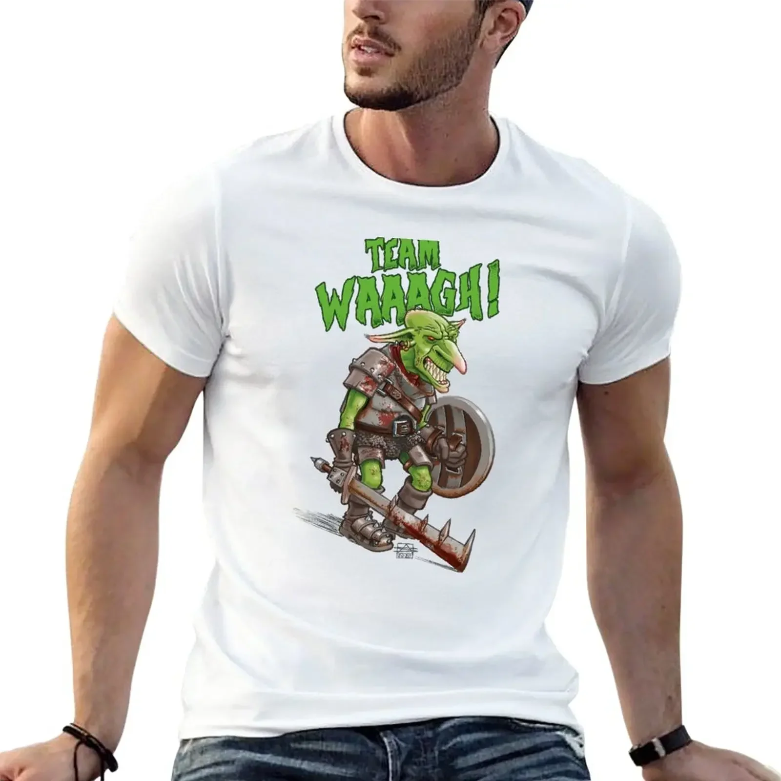 Team WAAAGH! T-Shirt new edition anime clothes summer clothes black t-shirts for men