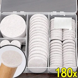180/18pcs Felt Chair Leg Pads Round Square Floor Protector Self Adhesive Furniture Table Legs Pad Bumper Anti Slip Furniture Mat