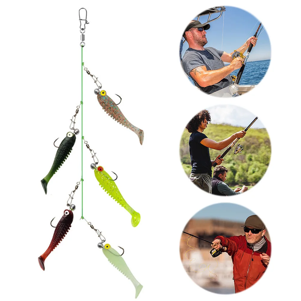 العنقودية لينة إغراء الاصطناعي سيليكون لينة الطعم Pesca الطعم الصيد تلاعب لملحقات صيد الأسماك في المياه المالحة #1