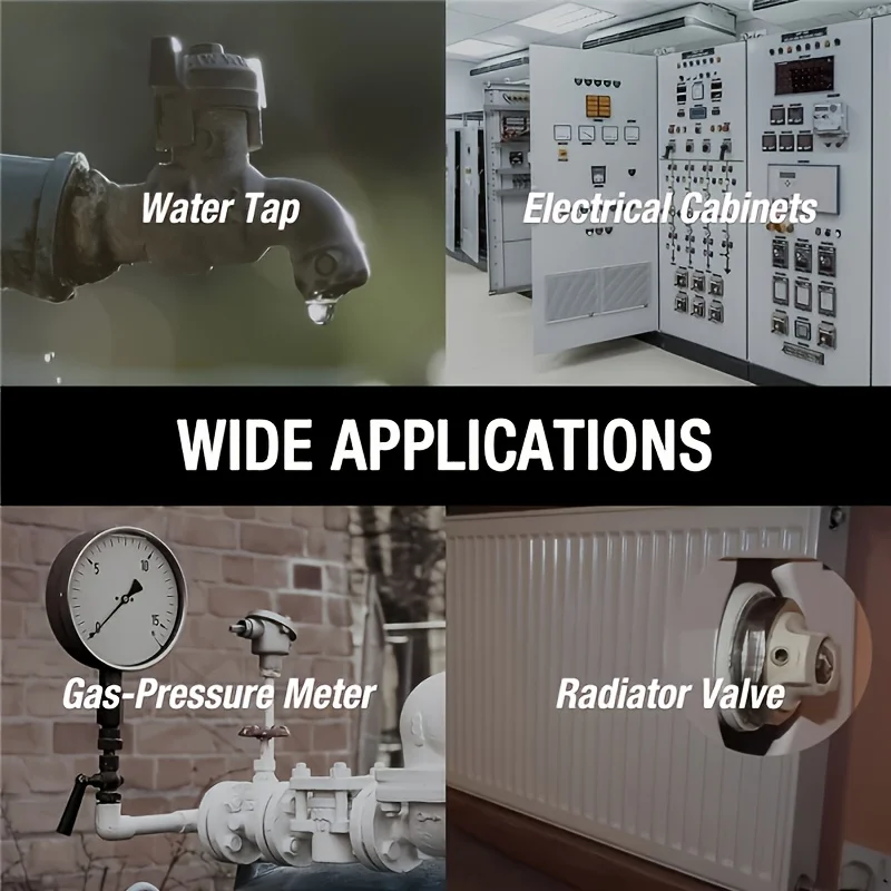 Vielseitiger 4-Wege-Utility-Schlüssel aus Zinklegierung für Schlösser, Multifunktions-Kreuzschalter, quadratischer Schlüsselschlüssel, Legierung, universeller Dreiecksschlüssel – Detail 5