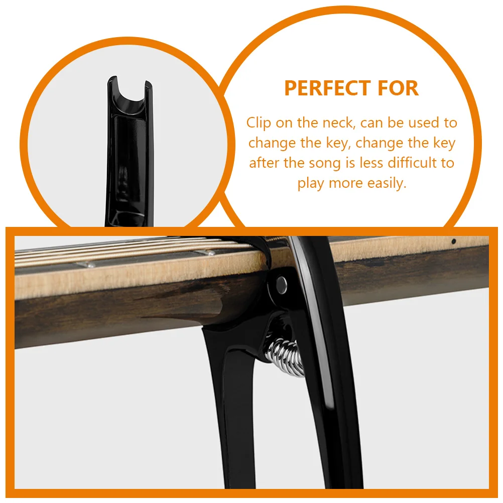 

Guitars Capo Zinc Alloy Clamping Accessories Capos Metal for Acoustic Black Tuning