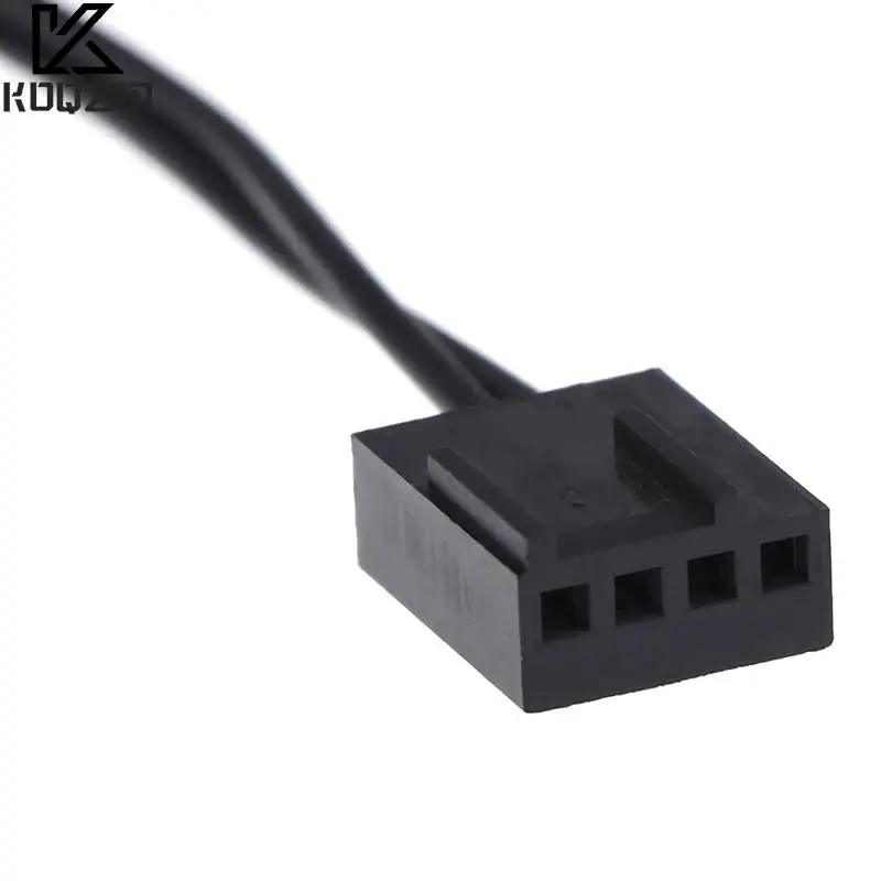 1ถึง5 4-Pins PWM CPU Cooler//Chasis พัดลมทำความเย็น Power Hub สายเคเบิล Splitter Adapter สีดำเสื้อแขนยาว