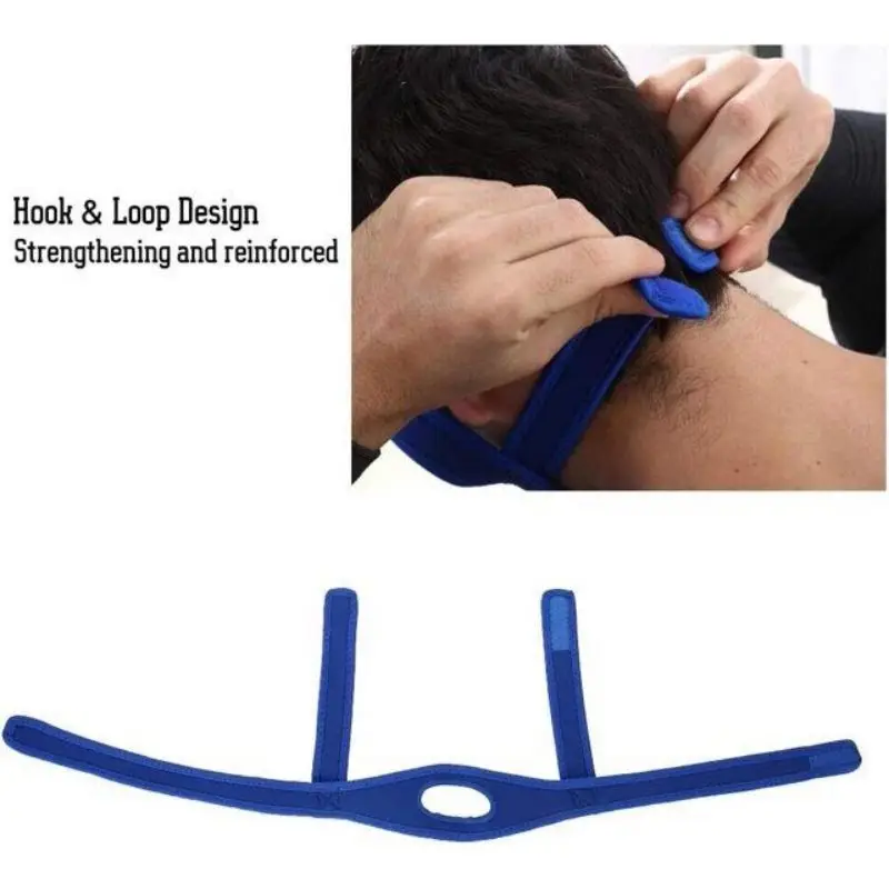 Men's Prevention of Sweating Black Diving Material Black Anti Snoring Open Mouth Breathing Correction Strap Assisted Sleep Under