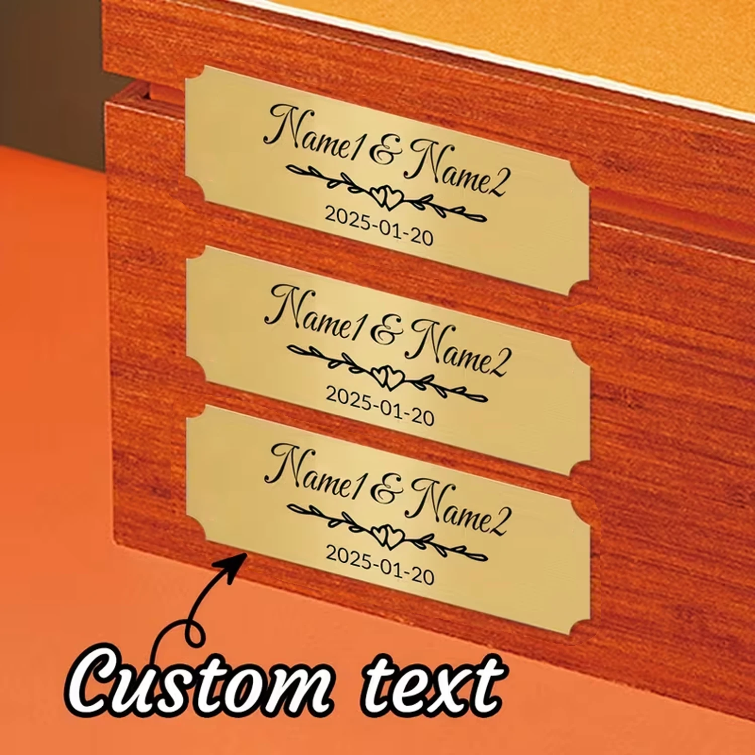 Personalized Solid Brass Engraved Name Plate Memorial Plaque 3