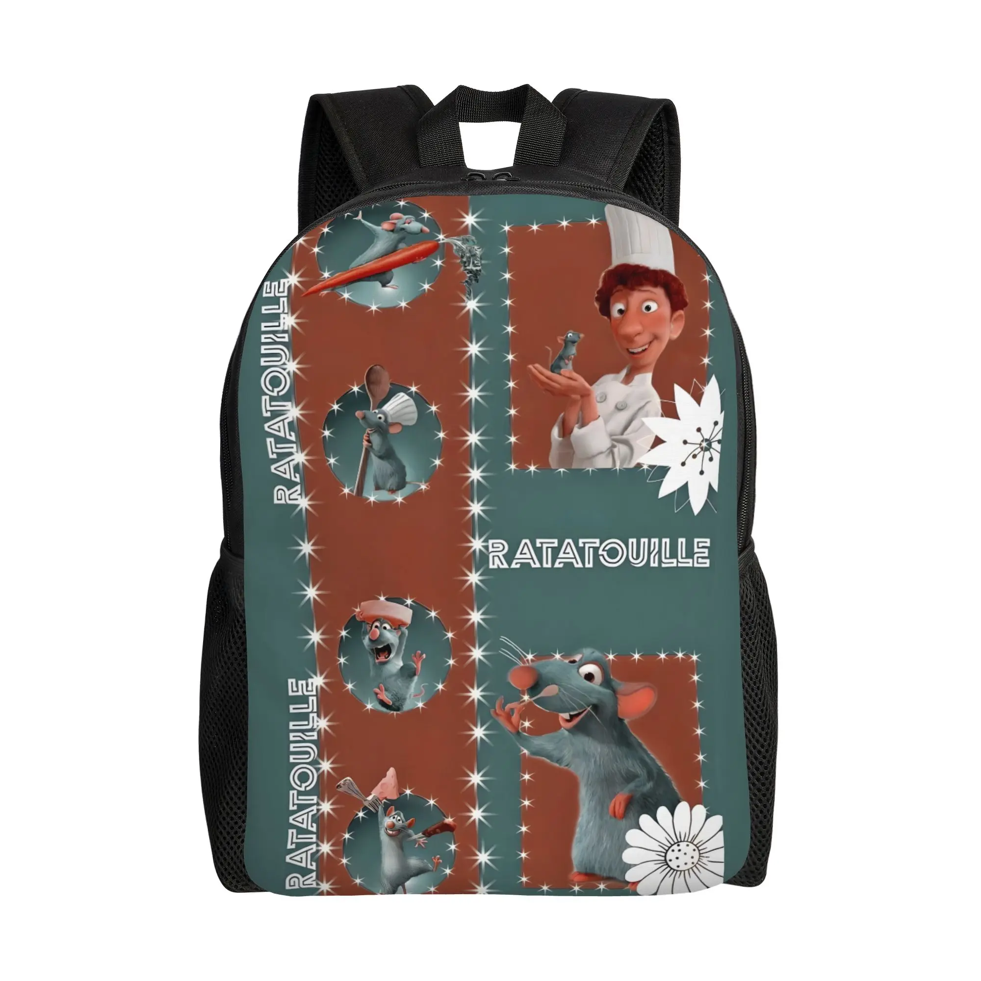 

1Piece Disney Versatile Remy Rucksack Retro Washable Ratatouille Remy Chef Backpack New Term Starts