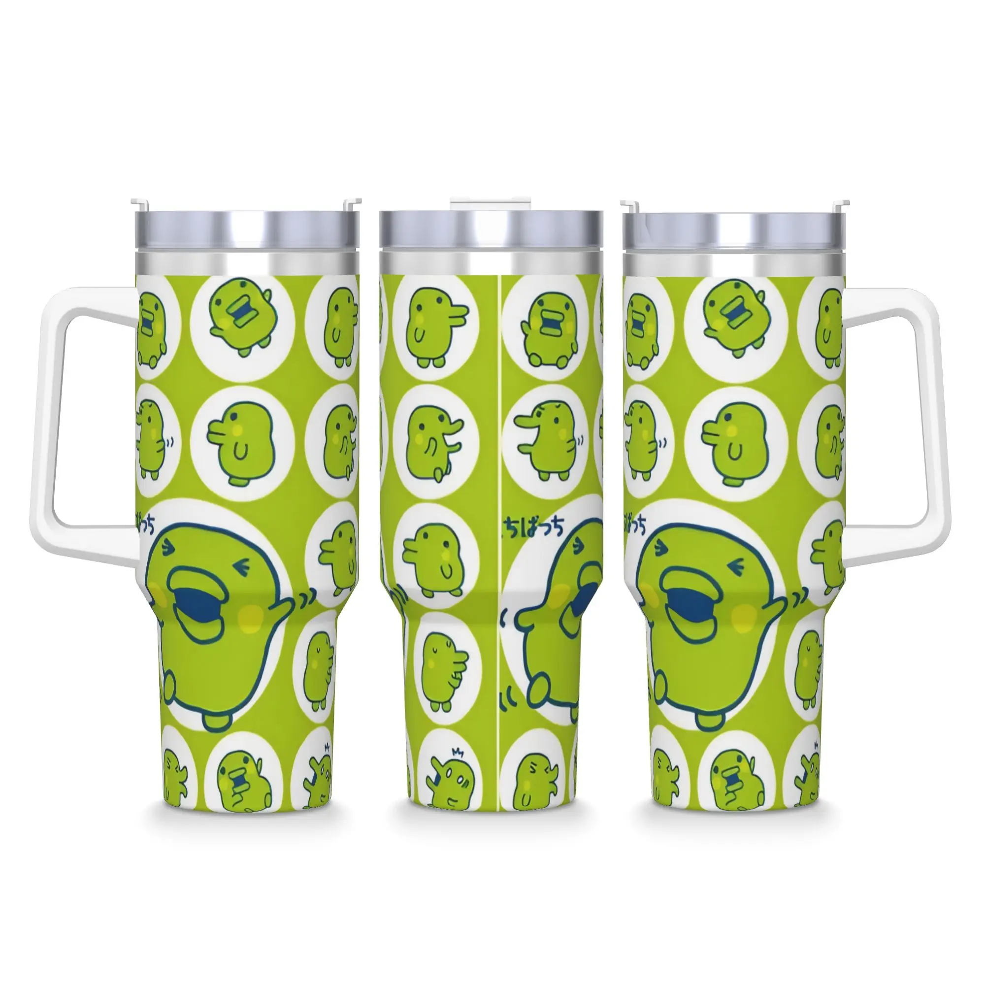 

Kuchipatchis Mametchi Stainless Steel Tumbler Thermal Mug With Straws and Lid Large Capacity Car Mugs Cold and Hot Water Bottle