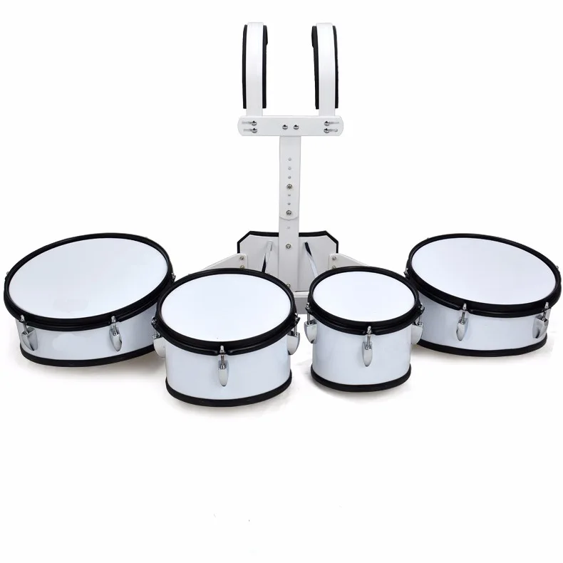 

Hooqu Wholesale White Triple / Quadruple Marching Drum Set Snare Drum With Good Quality