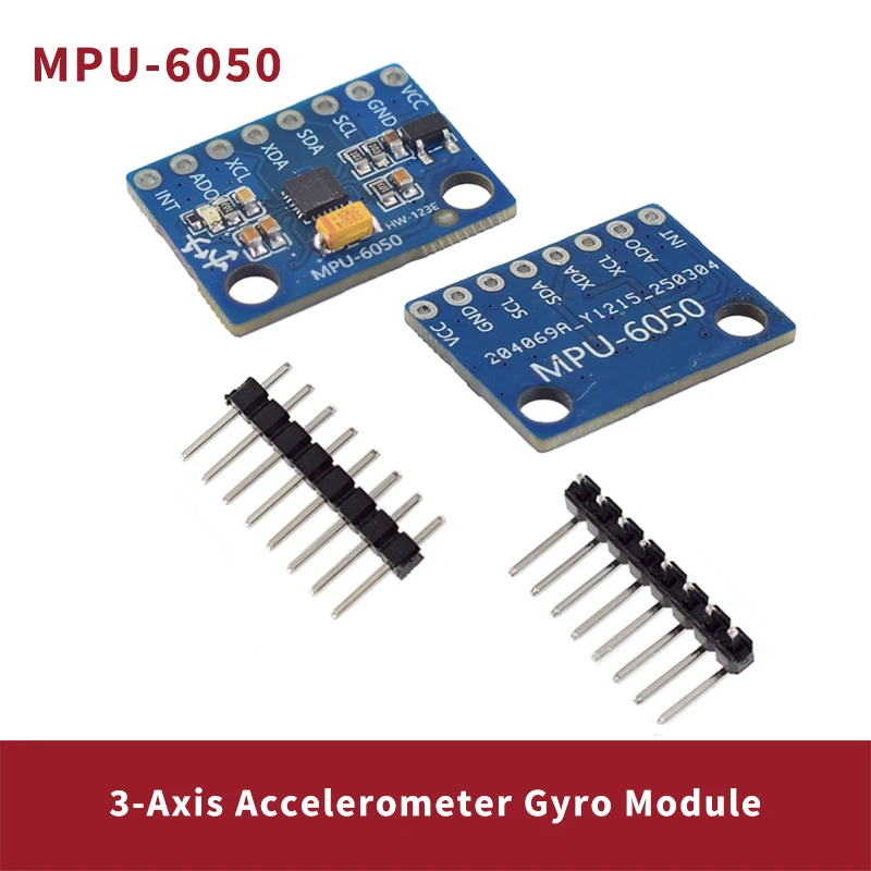 

Acceleration Sensor Module GY521 MPU6050 3 Axis Accelerometer Gyro Module Speed Sensor I2C Protocol with 16 Bit AD Converter