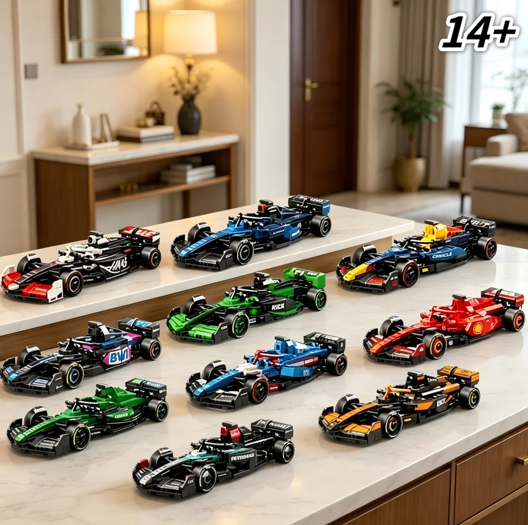 

2026New 66802 77242 77243 77244 77245 77246 77247 77248 77249 77250 77251 2601pcs 10 Racing Cars Kit