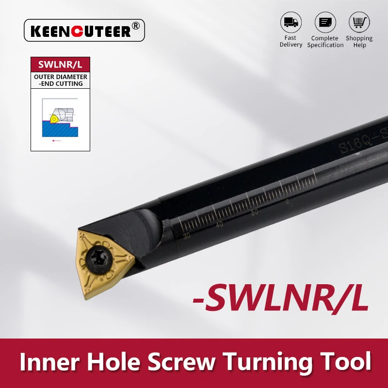 Inner Hole Screw Turning Tool S08K/S10K/S12K/S14M/S16Q/S16N/S20R -SWLNR Lathe Turning CNC Cutting Tool Cutter Bar