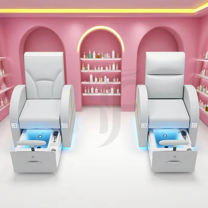 Beauty Salon Foot Manicure Chair Electric Nail Salon Pedicure Chair with Luxury Human Touch Massage