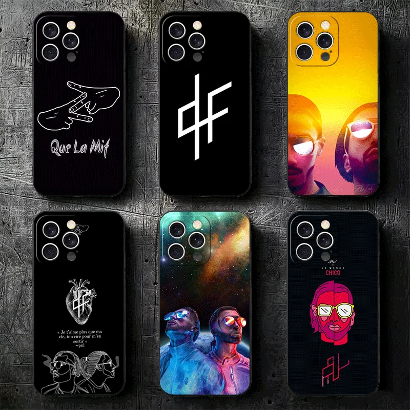PNL QLF Rapper Singer Soft Phone Case for iPhone 11 13 14 15 16 Pro Max 17 Air 16E 12 Mini 7 Black Fundas Back Cover
