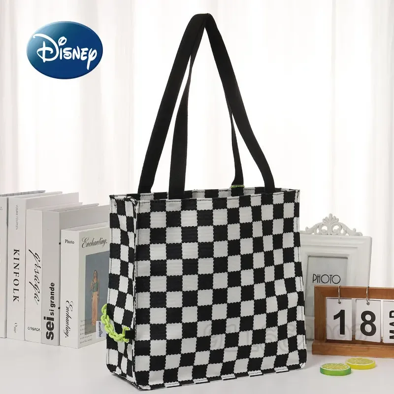 Disney Three Eyes Original New Women\'s Handbag Toy Story Series Women\'s Bag Luxury Brand Checkerboard Chain Shopping Bag