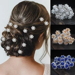 20pcs set U Shape Rose Hairpins For Bridal Women Girls Crystal Hair Clip Pins Birde Hair Accessories Hair Styling Tools