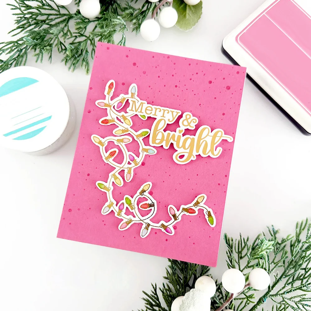عيد ميلاد سعيد ومشرق 25 ديسمبر التمنيات واضح Stamps/القطع يموت DIY بها بنفسك زينة عيد الميلاد تحية ورقة بطاقة ألبوم ديكور الحرفية