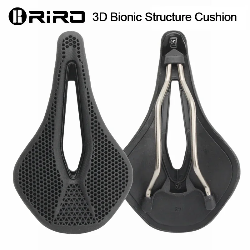 RIRO 3D Bicycle Saddle Honeycomb Bionic Structure Comfortable Cushion Wear-resistant Durable Non-slip Road Bike Accessories