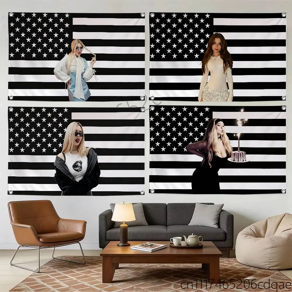 For Dead Blonde Flags Home Yard & Garden Decor Banner - Indoor Outdoor Wall Hanging Flag
