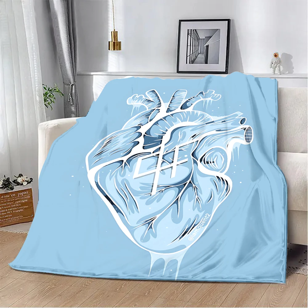 Printed Blanket Picnic Blankets Rapper PNL QLF Singer Warm Blanket Soft and Comfortable Blanket Home Travel Birthday Gift