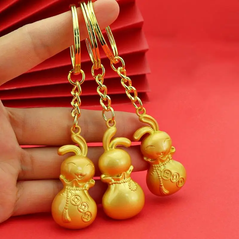 Vàng Cung Hoàng Đạo Thỏ Kim Loại Tượng Móc Khóa Treo Trung Quốc Năm Mới Trang Trí Bunny Cho Cả Năm 2023 Lễ Hội Mùa Xuân Tặng