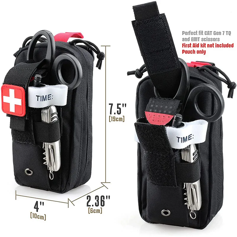 1-10CPS MOLLE Medical EDC Pouch EMT First Aid Kit Pouch IFAK Trauma Hunting Emergency Survival Bag Waist Tool Pack