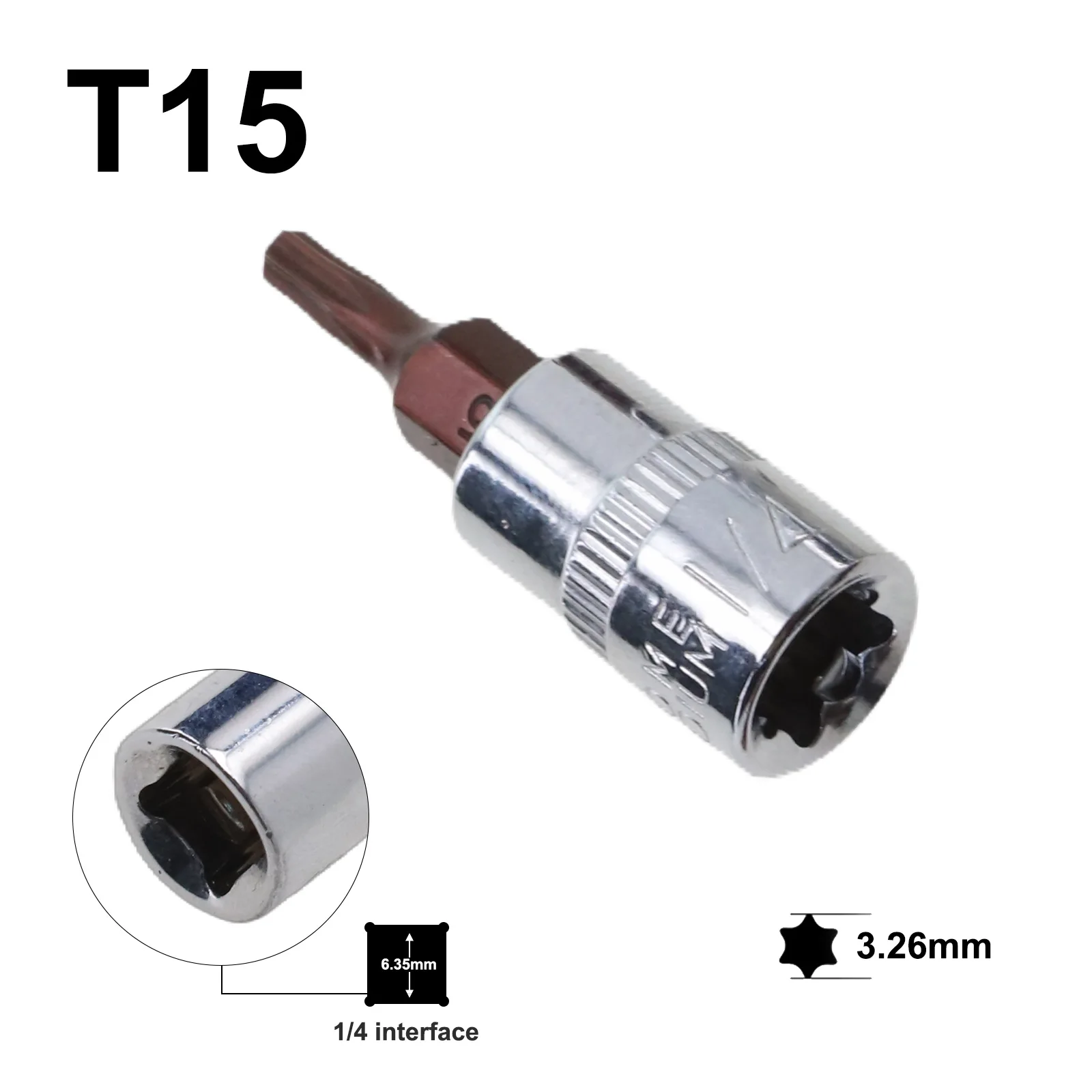 5pcs Torx Screwdriver Bits 1/4 Inch Drive Socket Head Tools T15 T20 T25 T30 T40 For Torque Spanner Magnetic Nut Hand Tools
