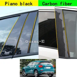 For Audi Q2 Q2L 2018 2019 2020 2021 2022 2023 Car PC Material Pillar Post Cover Door Trim Window Molding Sticker Parts