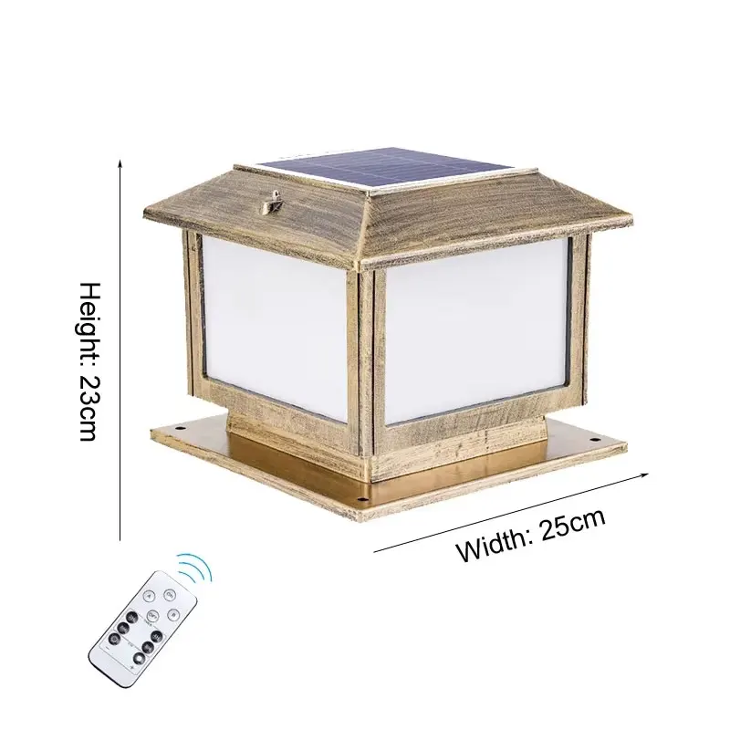 Lampes solaires pour portail de cour, étanches, pour extérieur, avec éclairage et connexion électriq