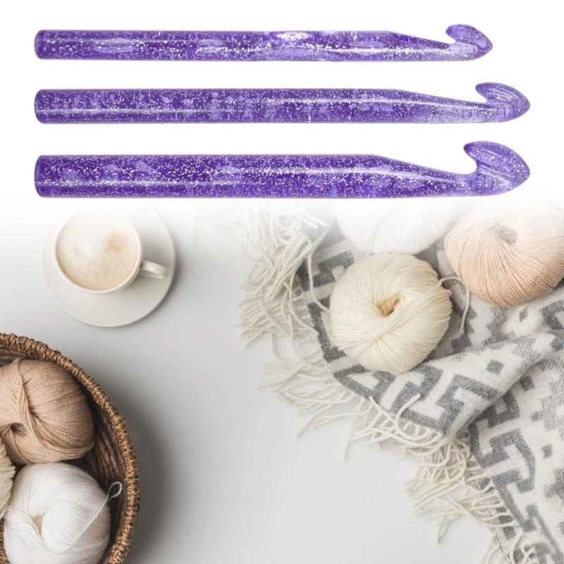 مريح إبرة كروشيه 10/12/15 مللي متر الكروشيه إبرة إبرة حياكة الكروشيه اكسسوارات سهلة الاستخدام للنساء الكبار أفضل بيع #3