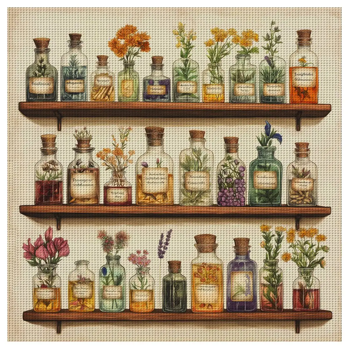 1 unidade Kit de Ponto Cruz Estampado DIY 40x40CM/15.74 polegadas, Tema Cervejas Diversas, 11CT/14CT, Conjunto de Bordado DIY