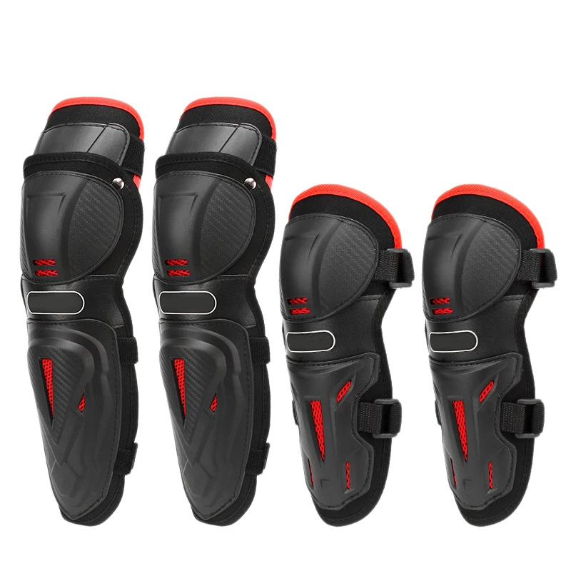 

4Pc Motorcycle Knee & Elbow Protective Pads Motocross Skating Knee Protectors Riding Protective Gears Pads Protection