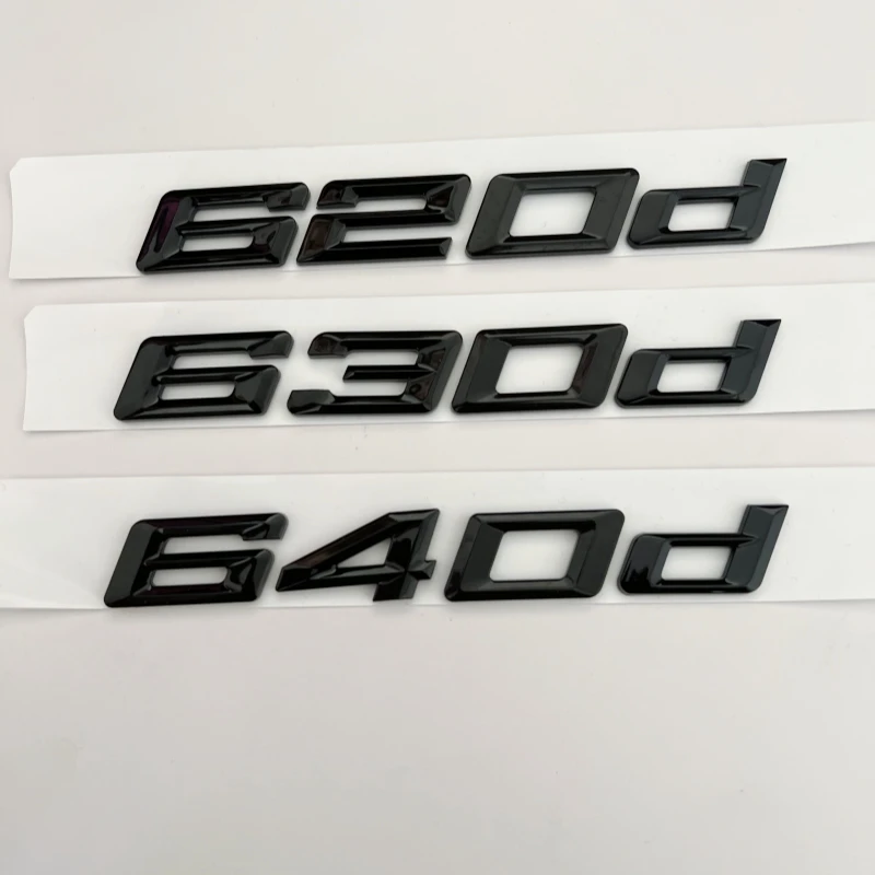 Car 3D ABS Trunk Letters Logo Badge Emblem Styling Decals Sticker For BMW 6 Series 620d 630d 640d E63 E64 F06 F12 F13 G32