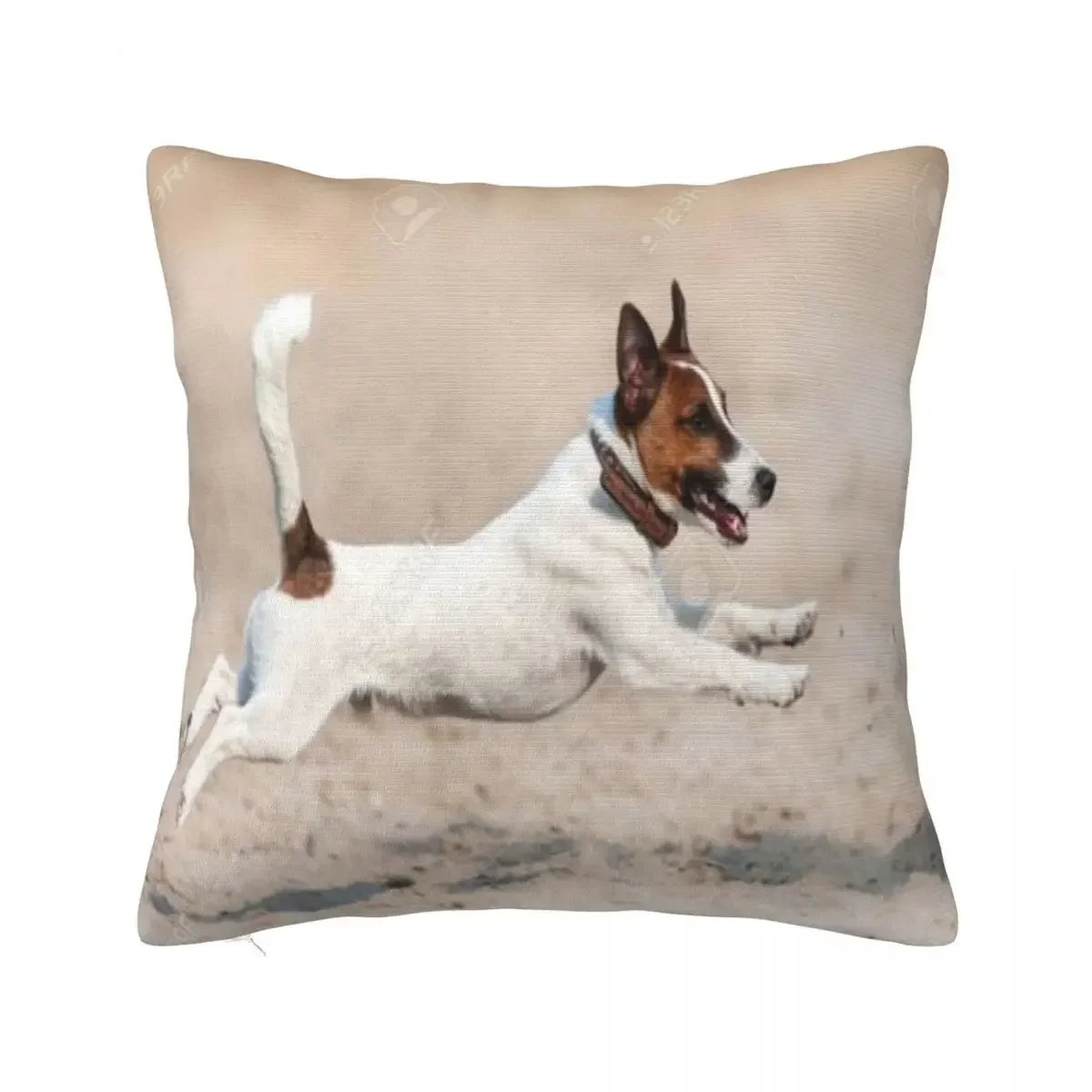 

Jack Russell Terrier Pillowcase Cushions Kawaii Pillow Cover Vintage Sofa Sofa Decorative Pillow Customizable