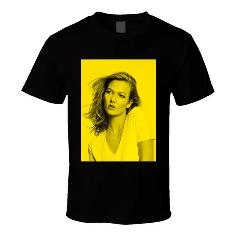 Karlie Kloss Celebs Fluorescent Color T Shirt