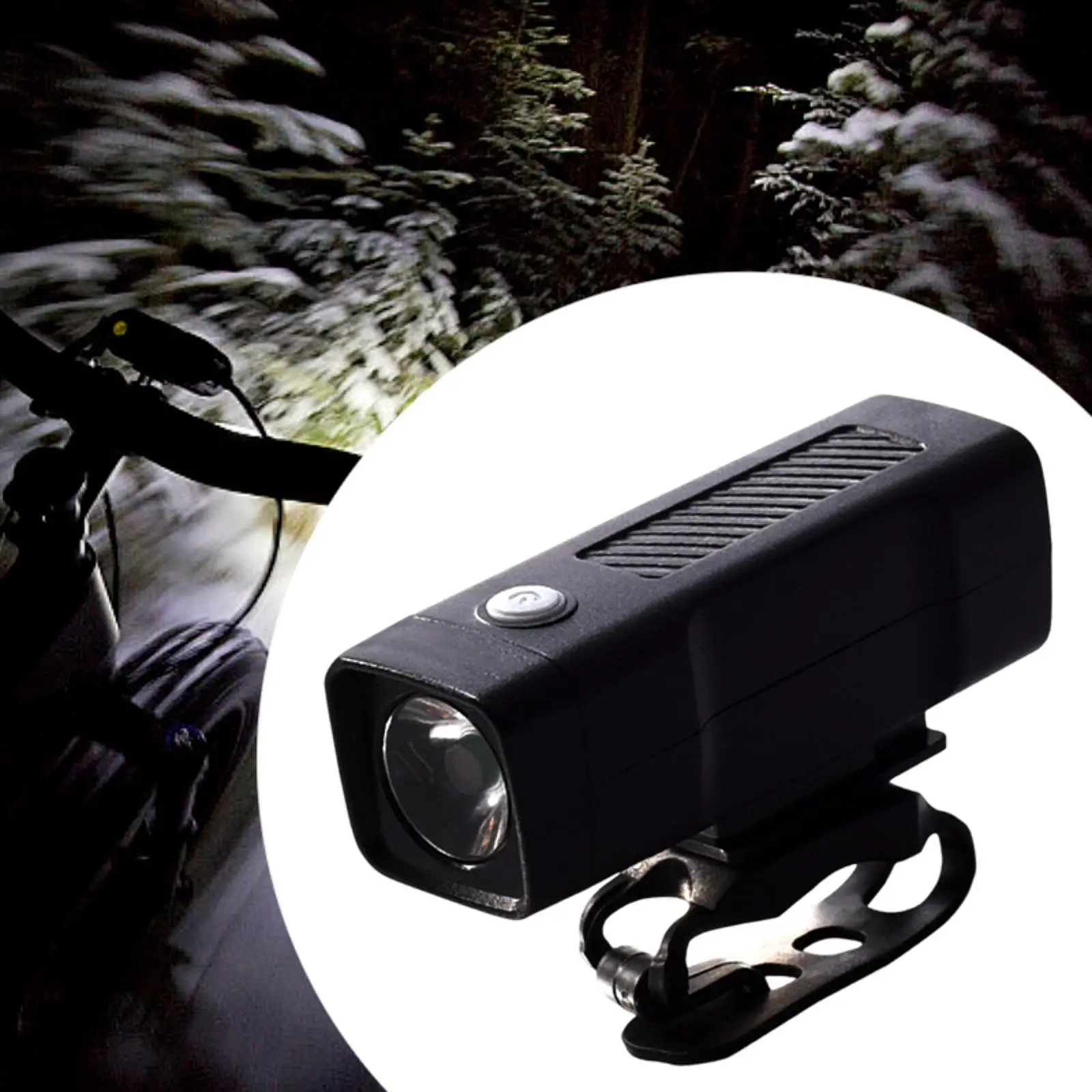 

Велосипедный фонарь Портативный легкий водонепроницаемый фонарик для ночной езды Горная дорога Детское велосипедное оборудование Черный