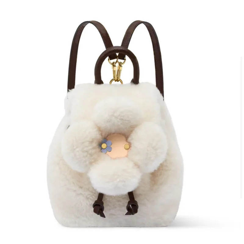 

Y2k плюшевый рюкзак женский маленький милый пушистая сумка однотонный мягкий флисовый рюкзак зимний теплый рюкзак из искусственного меха дорожная сумка