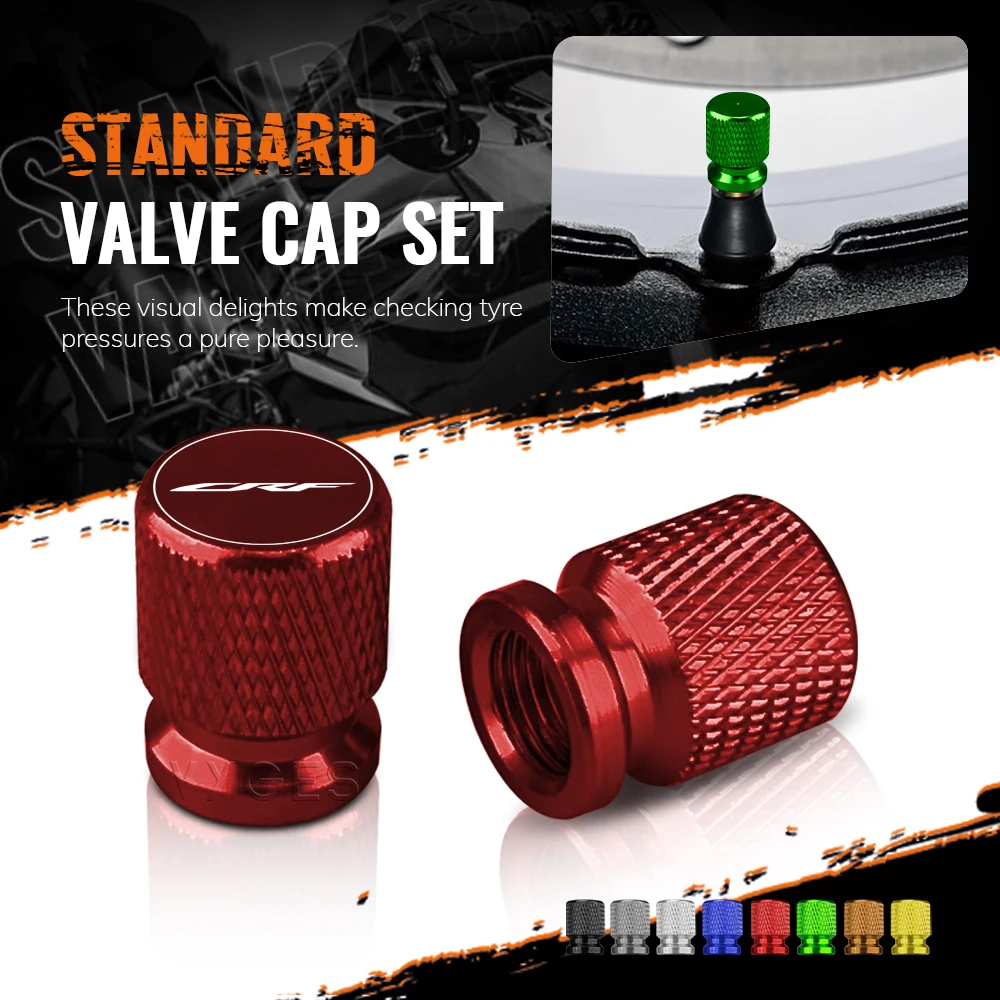 Motocicleta padrão válvula Cap Set, pneu Caps Set para Honda CRF450RWE CRF 250R 150R 450RL 300L 300LS 450X 250F 125F 110F 50F