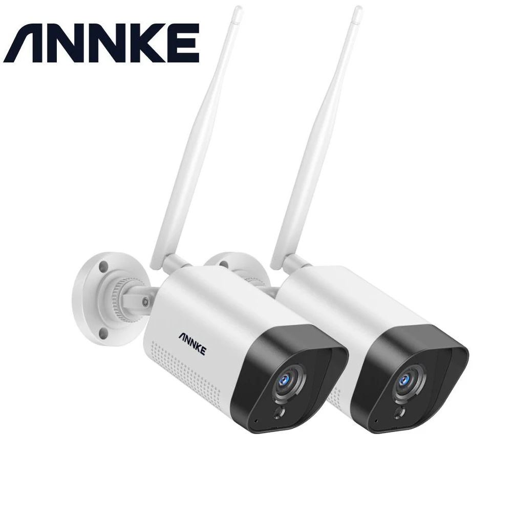 

ANNKE 2/4 шт. FHD 3MP IP H.265 система видеонаблюдения Всепогодные Камеры 100ft ночное видение с умным ИК P2P для NVR