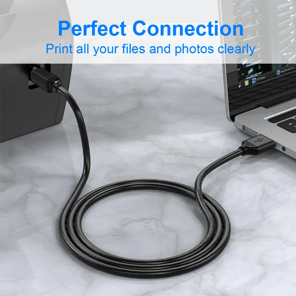 Zoguo-USB 2.0プリンターケーブル,高速スキャナー,HP,canon,dell,xerox,Samsung,ピアノ用コード,USB-A〜USB-Bケーブル