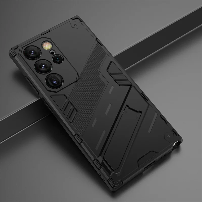 For Samsung Galaxy S24 Ultra 5G Case Shockproof Magnetic Armor Phone Cases for Samsung S23 FE S21 Plus S24Plus S22+ Stand Cover