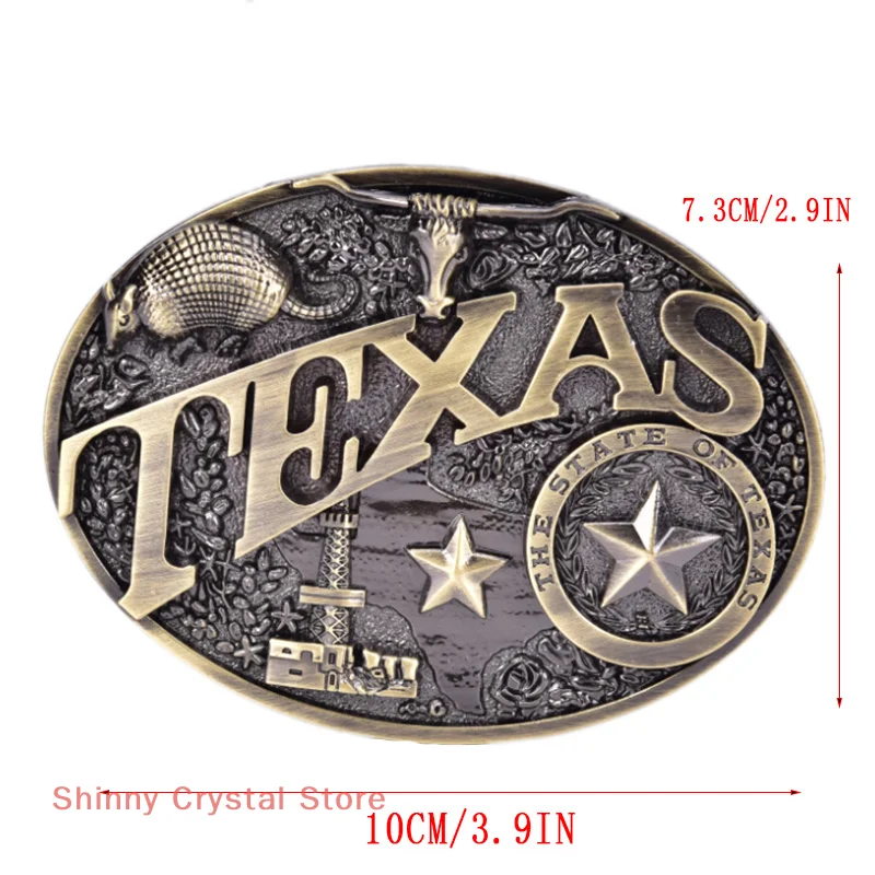 1PC ความแปลกใหม่เข็มขัดหัวเข็มขัด Vintage Texas Long Bull Horn เข็มขัดหัวเข็มขัด Western คาวบอย