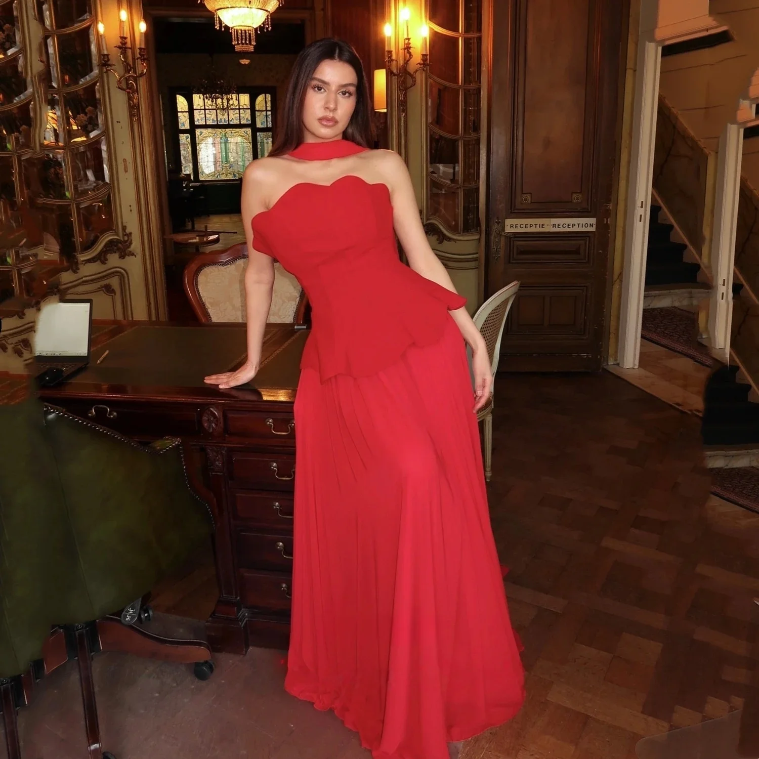 

Красное шифоновое длинное платье на заказ Вечерние платья Pastrol Унисекс Джерси Ретро Дубай Саудовская Аравия Израиль Пром по индивидуальному заказу