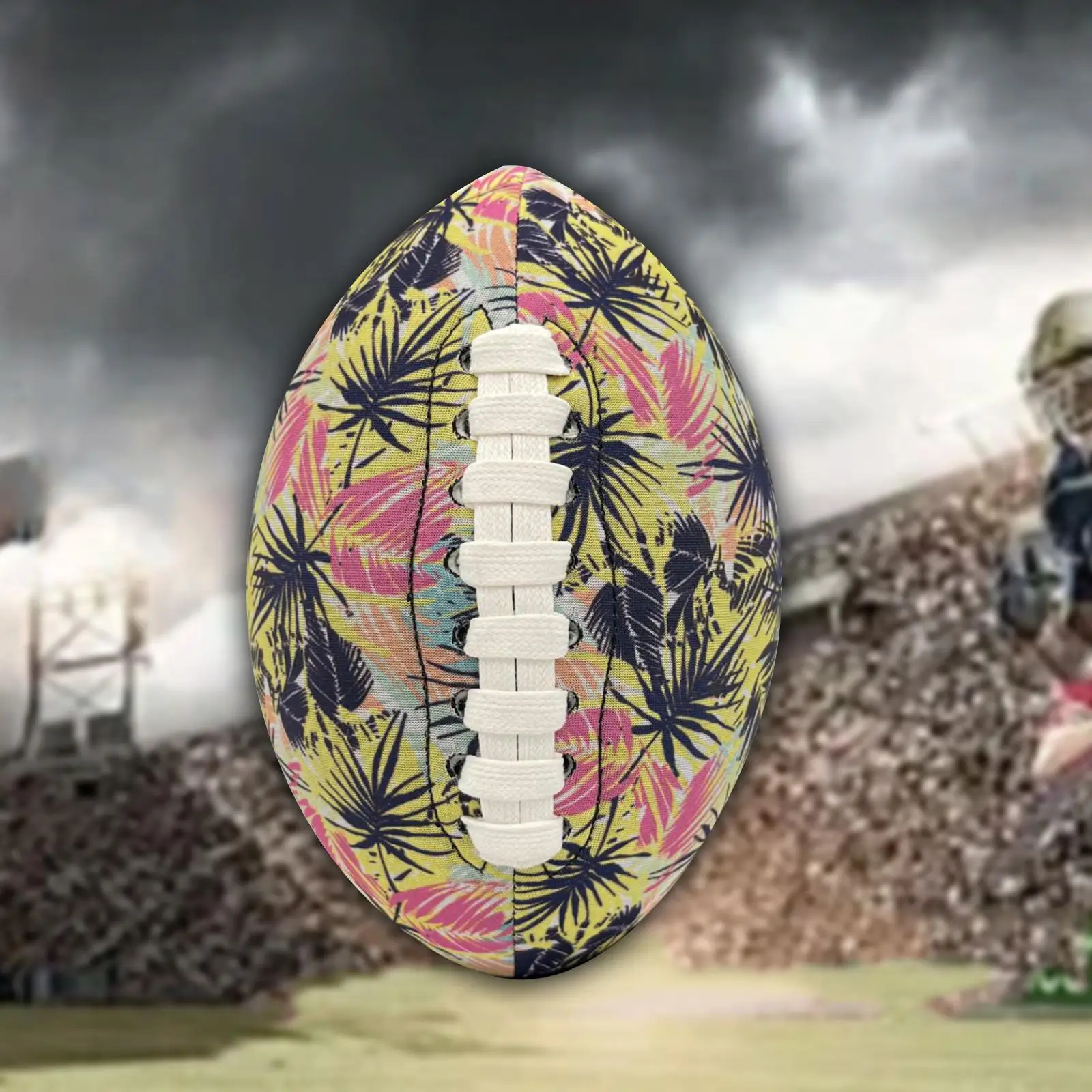 American Football Ball, Rugby Ball, Waterproof with Inflator Pump Portable Kids