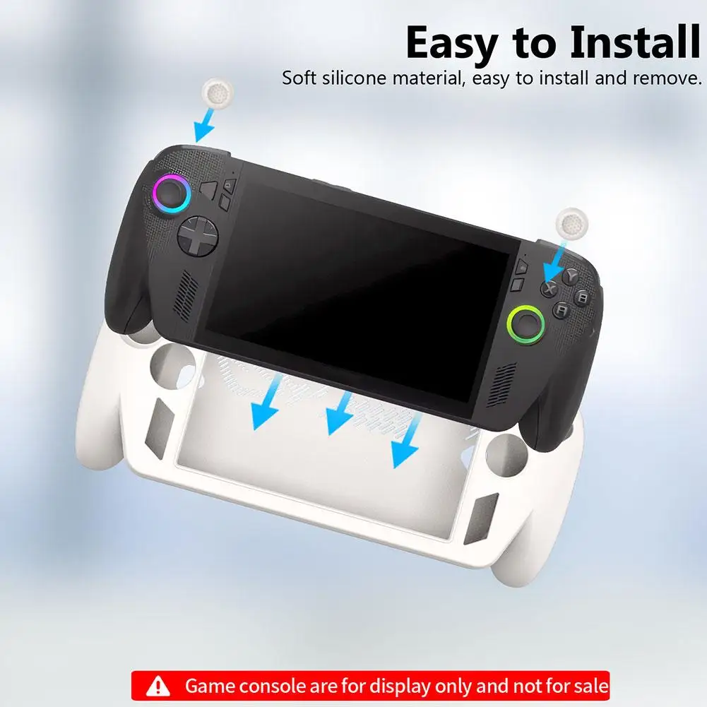 حافظة غطاء قبضة اليد لوحدة التحكم في الألعاب ROG Ally X غطاء حماية من مادة TPU غطاء تبريد حامل ﻿