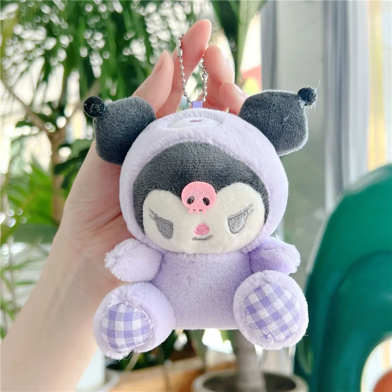 Kawaii سانريو كورومي مرحبا كيتي بلدي ميلودي سينامورول ألعاب من نسيج مخملي عروسة كارتون حقيبة سلسلة مفاتيح ديكور قلادة لعبة فتاة الاطفال هدية عيد الميلاد