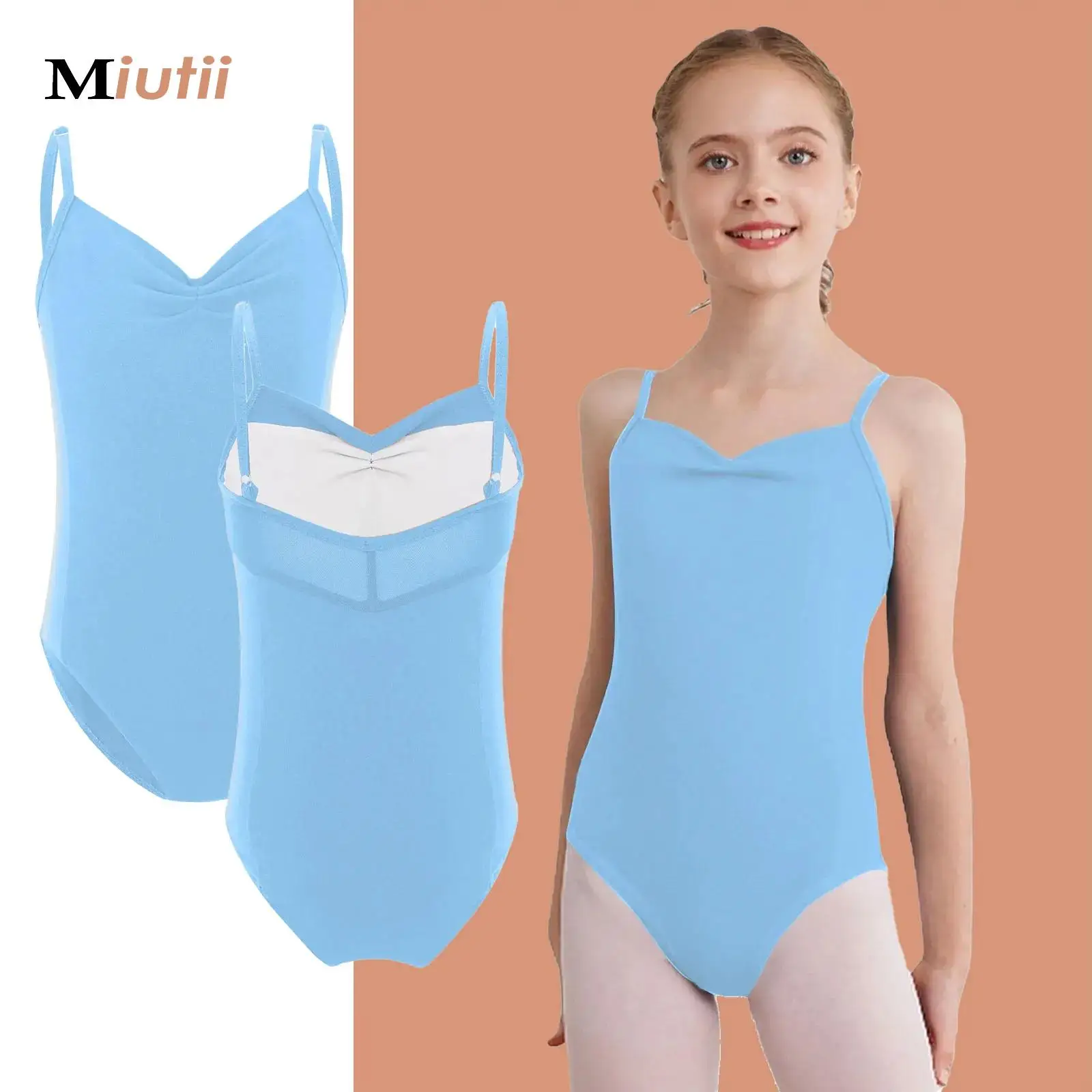 

Girls Ballet Leotards for Kids Camisole Dance Leotard Toddler Sleeveless Gymnastics Leotard Camisole Ruched Ballet Bodysuits