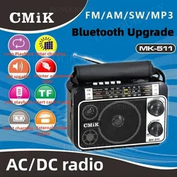 MK511 Radio FM ad alto Volume Multi Band altoparlante Bluetooth portatile Wireless a piena frequenza di alta qualità multifunzione FM/AM/SW/MP3